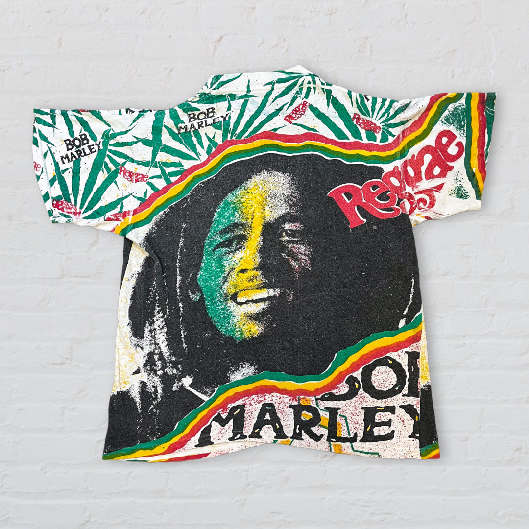 Bob Marley All Over Print Vintage Boot Tee