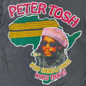 T-shirt Peter Tosh World Tour - Noir - Manches Courtes - Taille S à 5XL T-shirt Peter Tosh World Tour - Noir - Manches Courtes - Taille S à 5XL