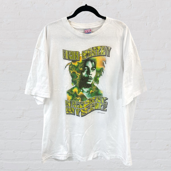 BALZOUT/ BOB MARLEY Tシャツ (M) シングルステッチ Bob Marley x Balzout Tee - Natural Mystic Fractal – Natty Threads