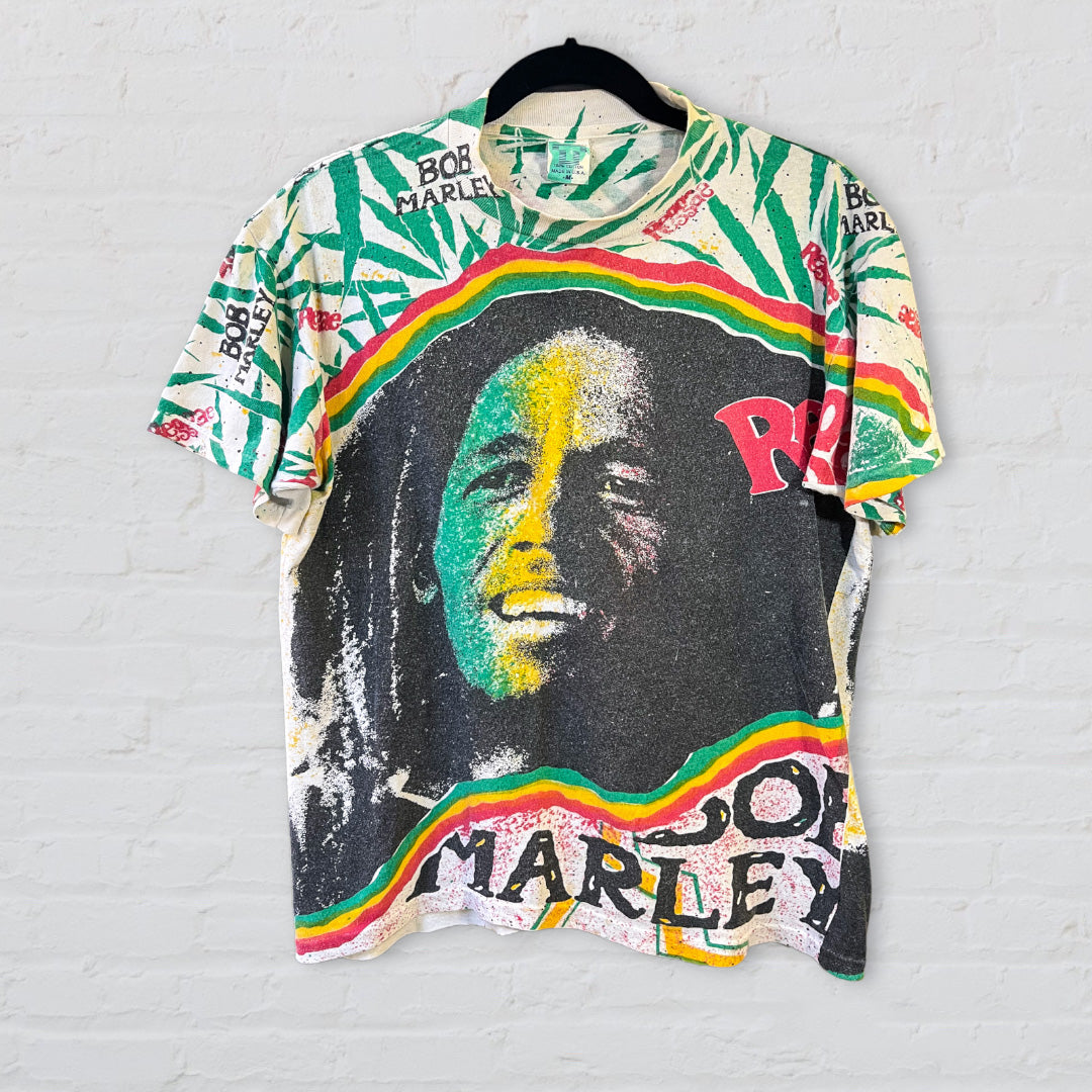 Bob Marley All Over Print Vintage Boot Tee