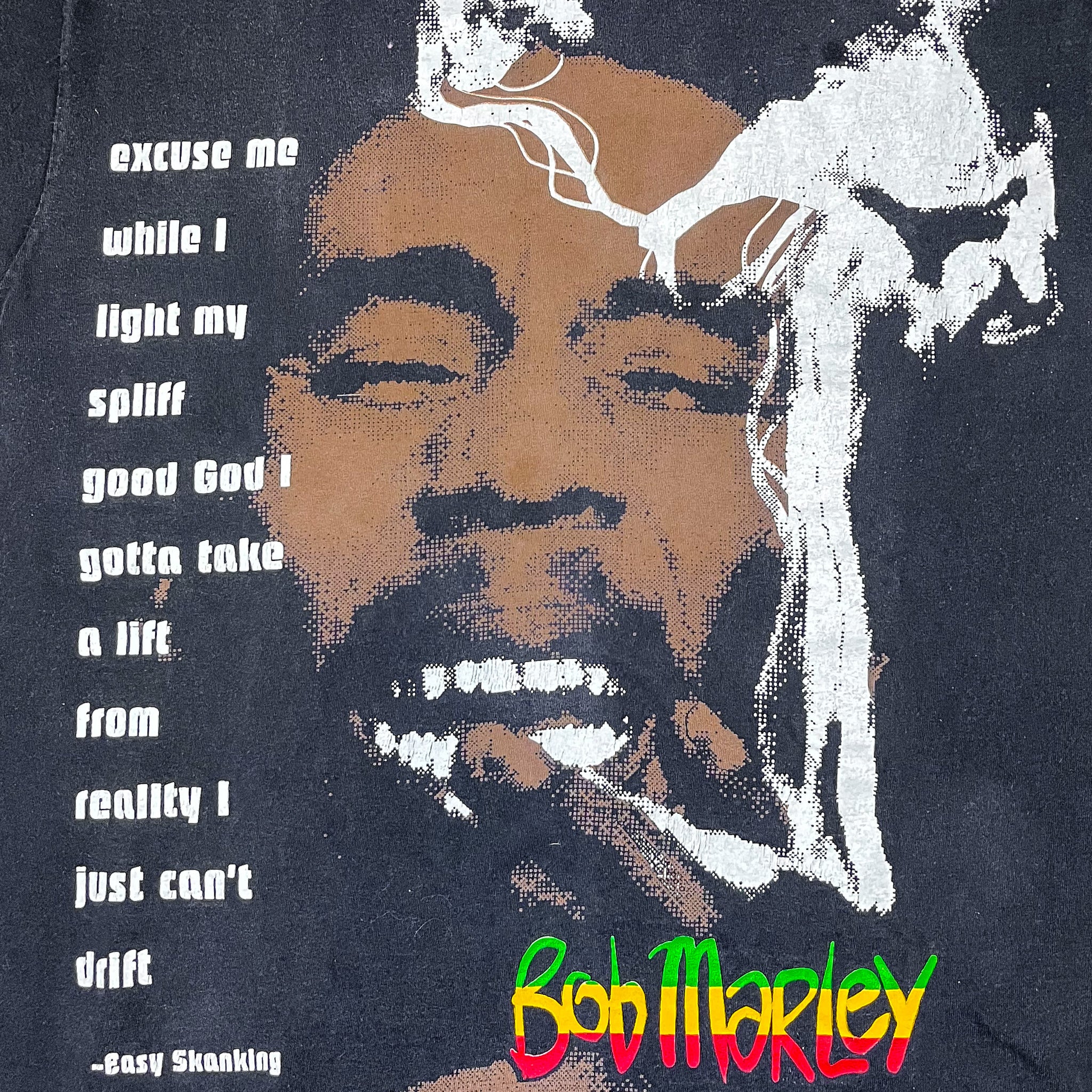 Bob Marley All Over Print Vintage Tee "Easy Skanking”