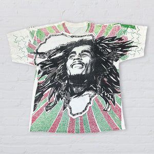 Bob Marley All Over Print Vintage Bootleg Tee