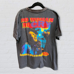 Bob Marley Vintage Bootleg Rap Tee “No Woman No Cry” – Natty Threads