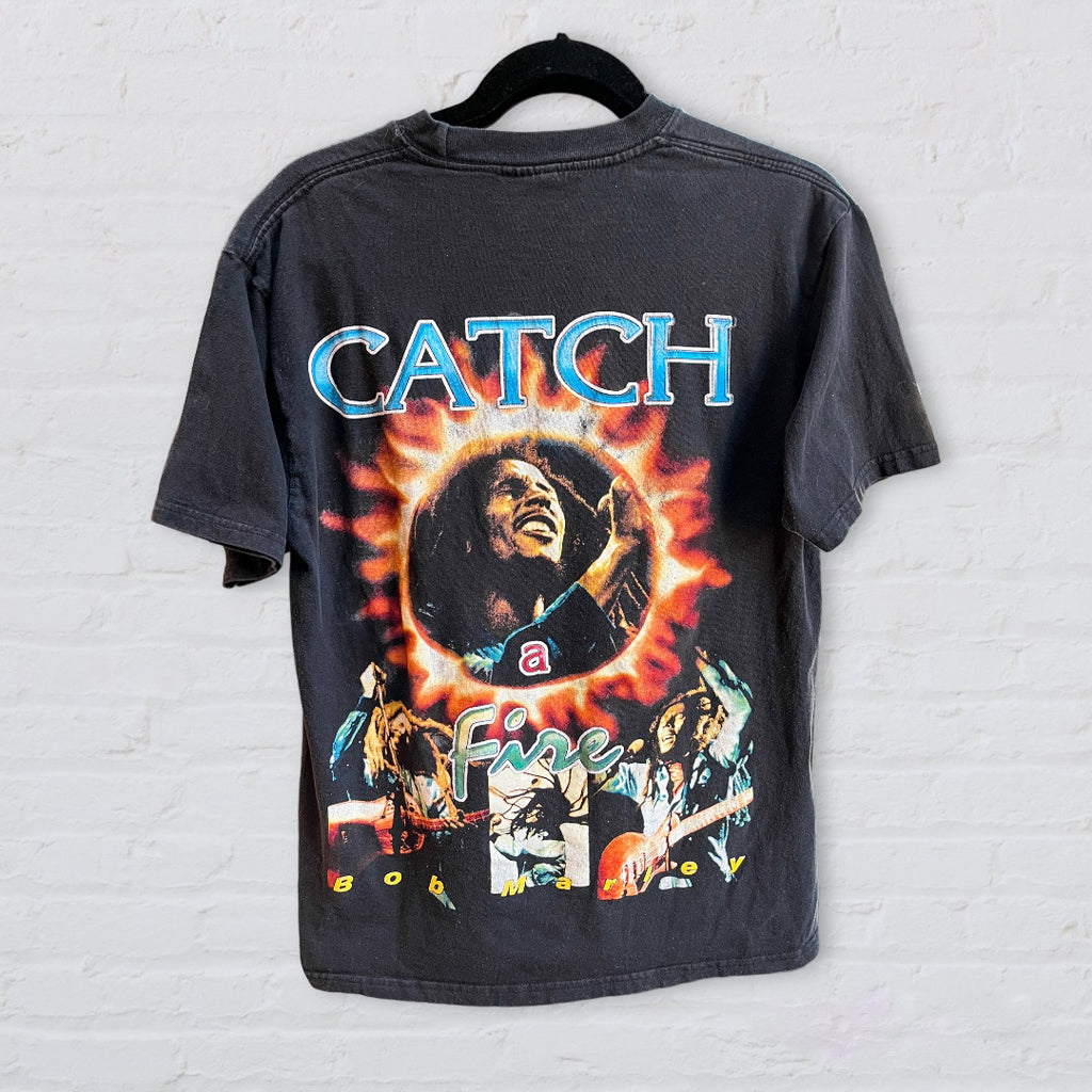 Bob Marley Vintage Bootleg Rap Tee "Catch A Fire"