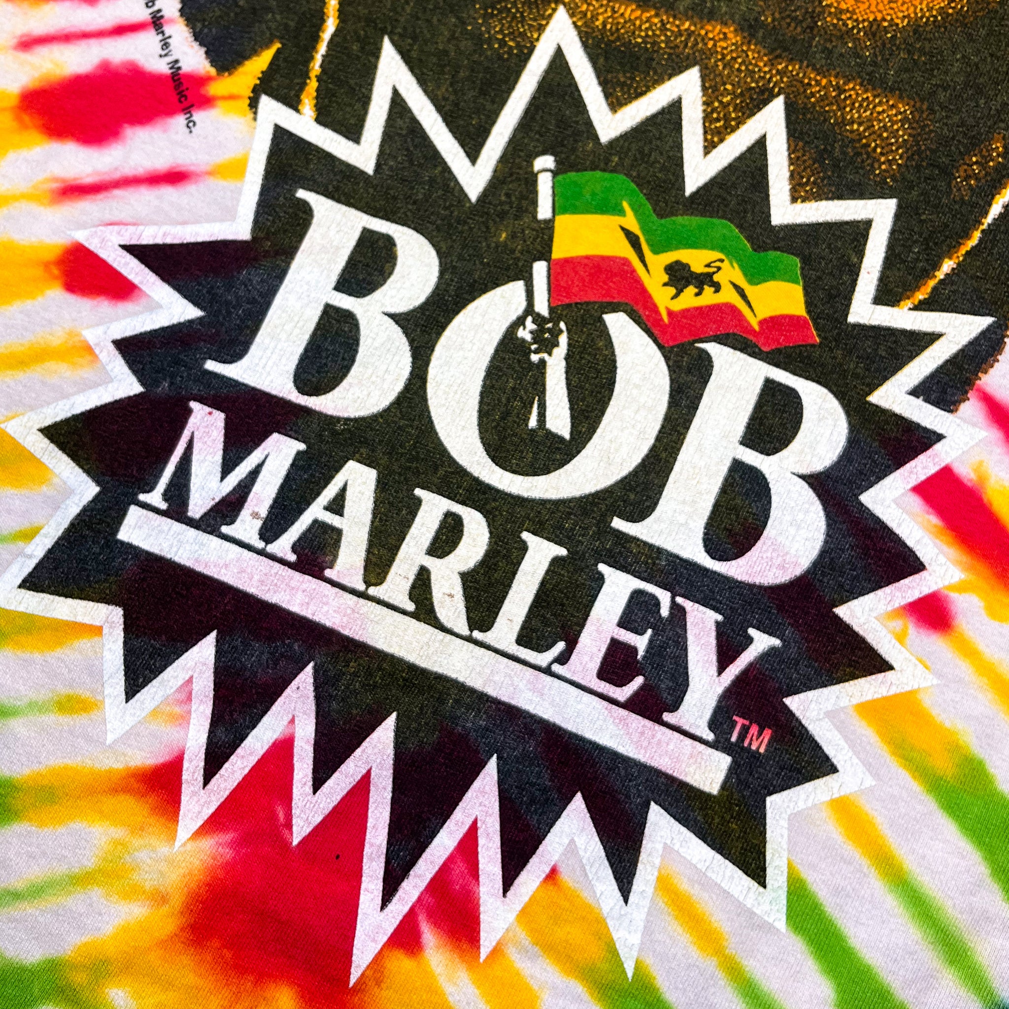 Bob Marley All Over Print Tie Dye Vintage Tee